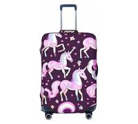 OAZCVBNN Unicorns Pink Print Unique Suitcase Covers Travel Luggage Cover with Elastic Anti Scratch Design