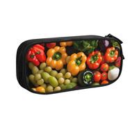 OAZCVBNN Variety Fresh Vegetables Fruits Print Pencil Case Storage Makeup Erasers Pens Students School Office Multi-Scenes Use