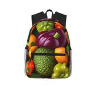 OAZCVBNN Vegetable Fruit Print Casual Backpack Travel Outdoor Adventures Commuting Lightweight Dual Shoulder Bag