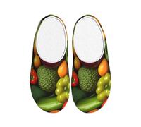 OAZCVBNN Vegetable Fruit Print Versatile Use Anti Pilling Washable Slippers for Women Men Cozy Stylish shoes