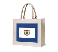 OAZCVBNN West Virginia State Flag Print Eco-Conscious Tote Bag Unisex Large Reusable Everyday Office Shopping Beach Travel