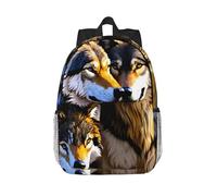 OAZCVBNN Wolfs Print Convenience School Backpack Travel College Bookbag Teens Adults Daily Commutes