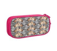 OAZCVBNN Zebra and Giraffe Print Pencil Case Storage Makeup Erasers Pens Students School Office Multi-Scenes Use