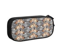 OAZCVBNN Zebra and Giraffe Print Pencil Case Storage Makeup Erasers Pens Students School Office Multi-Scenes Use