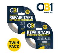 Ob1 All Weather Repair Tape Extreme Strength Grey - 2X 50mm X 20M - Heavy Duty, Waterproof Duct Tape, Ideal For Leaks & Roofing