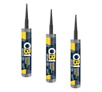 OB1 Anthracite Multi-Surface Construction Sealant & Adhesive - Hybrid Technology - Excellent Chemical Resistance - Water & Weather Resistant - 290ml (Pack of 3)
