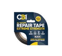 OB1 Black All Weather Repair Tape Extreme Strength - Ultra Strong Waterproof Duct Tape - Maximum Bond Strength - Heat, Water & UV Resistant - Indoor & Outdoor Use - 50mm x 20m Roll