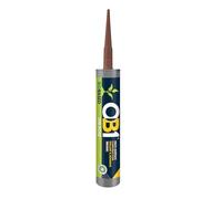OB1 Brown BioBased Multi-Surface Construction Sealant & Adhesive - 46% Bio-Based, Low VOC - Ideal for Sealing, Filling & Sticking - Strong Bond on Wood, Metal, Glass - Durable, Weather & UV Resistant