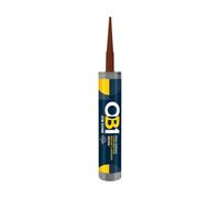 Ob1 Brown Multi-Surface Construction Sealant & Adhesive 290Ml Tube (6 Pack) - Waterproof & Weatherproof Silicone