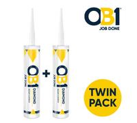 Ob1 Diamond Crystal Clear Universal Sealant & Adhesive - 2 X 290Ml - Ideal For Kitchens, Bathrooms, Windows, Indoor & Outdoor