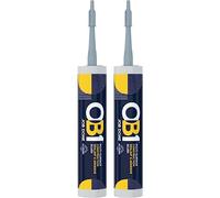 OB1 Multi-Surface Construction Sealant & Adhesive, Excellent Chemical Resistance, Water Resistant, Weather Resistant, (Silver Twin Pack)