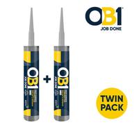 Ob1 Multi-Surface Sealant & Adhesive Grey - 2 X 290Ml - Twin Pack