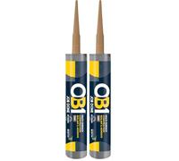 OB1 Oak Multi-Surface Construction Sealant & Adhesive - Hybrid Polymer - Excellent Chemical Resistance - Water & Weather Resistant - 290ml (Pack of 2)