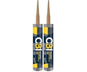 OB1 Oak Multi-Surface Construction Sealant & Adhesive - Hybrid Polymer - Excellent Chemical Resistance - Water & Weather Resistant - 290ml (Pack of 2)