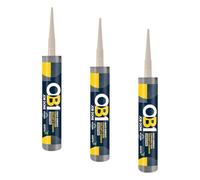 OB1 Sandstone Multi-Surface Construction Sealant & Adhesive - Hybrid Polymer - Excellent Chemical Resistance - Water & Weather Resistant - 290ml (Pack of 3)