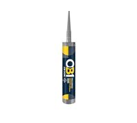 OB1 Silver Multi-Surface Construction Sealant & Adhesive - Hybrid Polymer - Excellent Chemical Resistance - Water Resistant - Weather Resistant - 290ml
