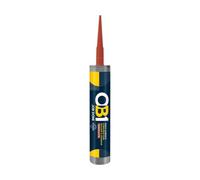 Ob1 Terracotta Multi-Surface Construction Sealant & Adhesive 290Ml (12 Pack) - Waterproof & Weatherproof Silicone
