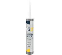 OB21 Clear Shower & Bath Silicone Sealant, 310ml | Designed for High Humidity Areas, Anti-Fungal Protection, Long-Lasting Flexible Seal, Baths, Showers & Sanitary Ware