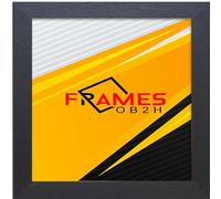 OB2H Oak/White/Black, Square Picture Frame (Modern, Black, 13x13 inch)