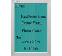 OB2H Silver Maxi Picture Frame Poster Frame (Silver, (61 x 91.5 cm) 36 x 24 INCH)
