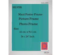 OB2H Silver Maxi Poster Frame Picture Frame (Silver, 61 cm x 91.5 cm (36 x 24 Inch))