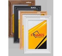 OB2H Swept Transitional Black/White/Oak/Walnut, Poster,Picture,Photo Frame A1/A2/A3/A4/A5 (Transitional, Walnut, 18x12 inch)