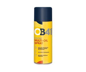 OB41 6 in One Multi-Oil Spray - Light Viscosity lubricating fluid with excellent penetrating properties - Contains rust and corrosion inhibitors - Safe for use on electrical components - 400ml