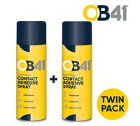 Ob41 Fast Tack Contact Adhesive Spray - 2 X 500Ml - Quick Drying Glue, High-Strength Carpet Adhesive