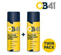 Ob41 High Performance Silicone Lubricant Spray - 2 X 400Ml - High Resistance To Temperatures, Water Resistant