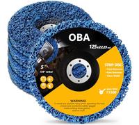 OBA 5Pcs Strip Discs, Paint Stripping Wheel for Angle Grinder 125mm, Industrial Grade Paint Remover for Wood, Metal & More, Rust & Oxidation Removal