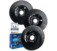 OBA Wood Carving Disc for Angle Grinder 125 mm, 3 Pcs Wood Grinding Disc, Tree Stump Removal, Milling Disc for Grinding, Carving Shapes, Automatic Cooling Hole