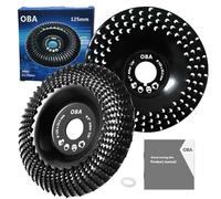 OBA Wood Carving Disc for Angle Grinder 125mm, 2Pcs Angle Grinder discs for Carving Grinding Shaping Modeling Material Removal