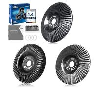 OBA Wood Grinding Disc for Angle Grinder 115 mm, Pack of 3 Wood Grinding, Tree Stump Removal, Milling Disc for Grinding, Carving Shapes, Automatic Cooling Hole