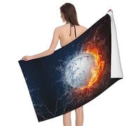 ObabO Ice And Fire Volleyball Luxurious Bath Towel,Ultra Soft And Highly Absorbent,Thick Large Bathroom Towels 80 X 130 Cm