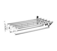 ObaBO Wall Mount Extendable Drying Rack,Strong Durable Wall Drying Rack Stainless Steel Clothes Retractable Folding Drying Rack for Indoor and Outdoor,Silver-70cm