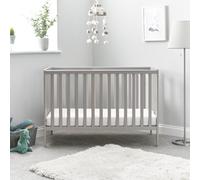 Obaby Bantam Space Saver Cot and Fibre Mattress - Warm Grey