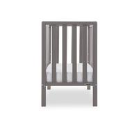 Obaby Bantam Space Saver Cot, Taupe Grey Compact Baby Cot with Adjustable Mattre