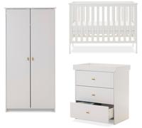 Obaby Evie Mini 3 Piece Room Set - White, White