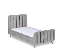 Obaby Gatsby Velvet Single Bed - Grey