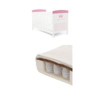 Obaby Grace Inspire Cot Bed and Dual Core Moisture Management Mattress - Little Princess