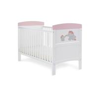 Obaby Grace Inspire Cot Bed - Me & Mini Me Elephants Pink 21OB1733