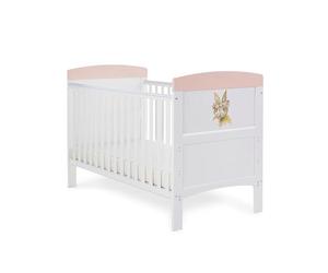 Obaby Grace Inspire Cot Bed - Water Colour Rabbit Pink
