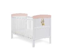Obaby Grace Inspire Cot Bed - Water Colour Rabbit Pink