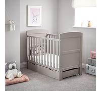 Obaby Grace Mini Cot Bed & Under Drawer, Warm Grey