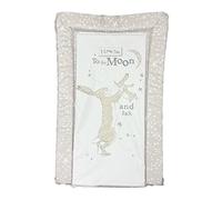 Obaby Guess How Much I Love You Baby Changing Mat - Grey Scribble, Soft Padded, Waterproof, Wipe Clean Nursery Change Mat