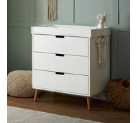 Obaby Maya Changing Unit - White - Nursery Storage with Drawers & Cupboard