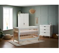 Obaby Maya Cot Bed Nursery Furniture Set - White and Natural