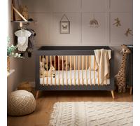 Obaby Maya Cot Bed Slate With Natural, Grey