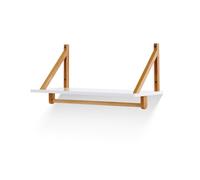Obaby Maya Shelf - White with Natural - Wall-Mounted Nursery Storage Shelf (25OB2716)