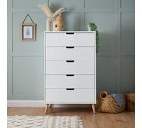 Obaby Maya Tall Boy - White with Natural